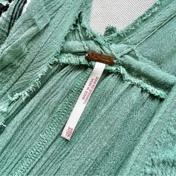 Free People Teal Midi Dress with Black Embroidery - Picture 8 of 8